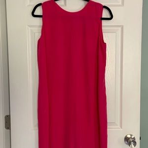 Magenta 100% silk shift dress